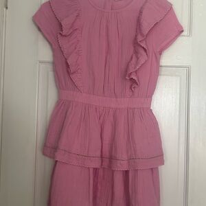 Pink Ruffled Kids Dress